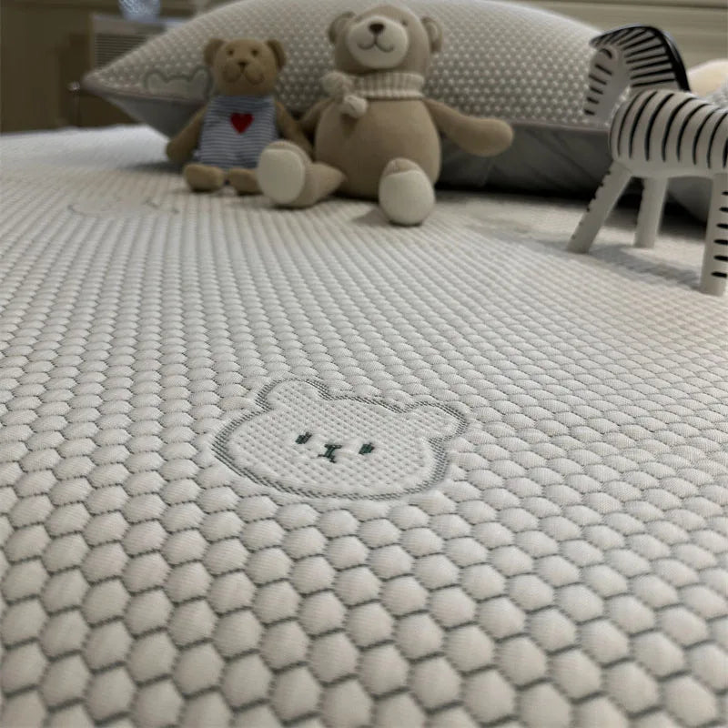 DecorBites™ Cooling Ice Bean Sheet Set: Breathable Rayon Mat & Pillowcases for Summer Bed
