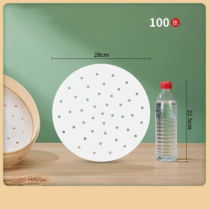DecorBites™ Air Fryer Steamer Papers - 100PCS Non-Stick Oil-Absorbing Baking Utensils