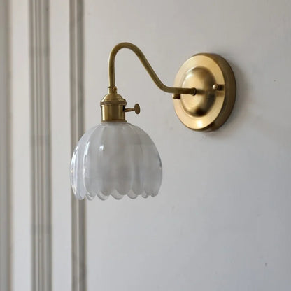 DecorBites™ Glass Copper LED Wall Sconce, Modern Kitchen Dining Room Bedside Lamp Wandlamp