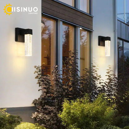 DecorBites™ Crystal LED Outdoor Wall Light IP65 Waterproof Sconce for Balcony Garden