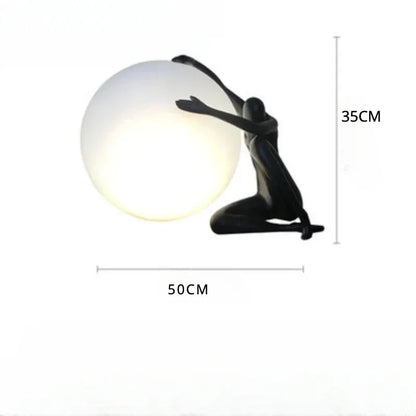DecorBites™ Ball Holding Character Resins Lamp for Living Room Bedroom