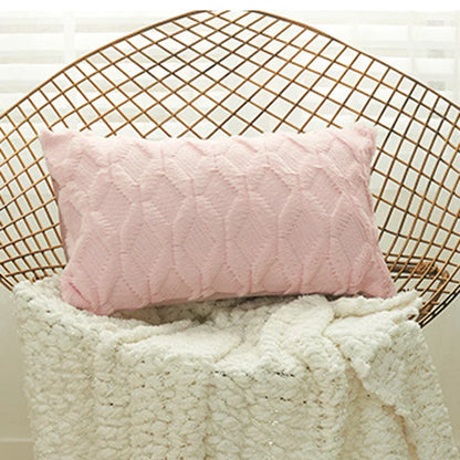 DecorBites™ Geometric Diamond Pattern Plush Cushion Cover for Stylish Home Decor