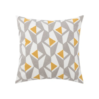DecorBites™ Daisy Floral Geometric Embroidery Pillowcase, Soft Comfortable Home Decor Cover