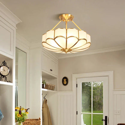 DecorBites™ Brass Ceiling Lamp: Modern Nordic Light Luxury LED Fixture for Home Bedroom