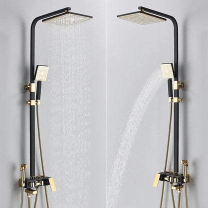 DecorBites™ 8" Rainfall Shower Set with Bidet Function, Wall Mounted Hot Cold Mixer Tap