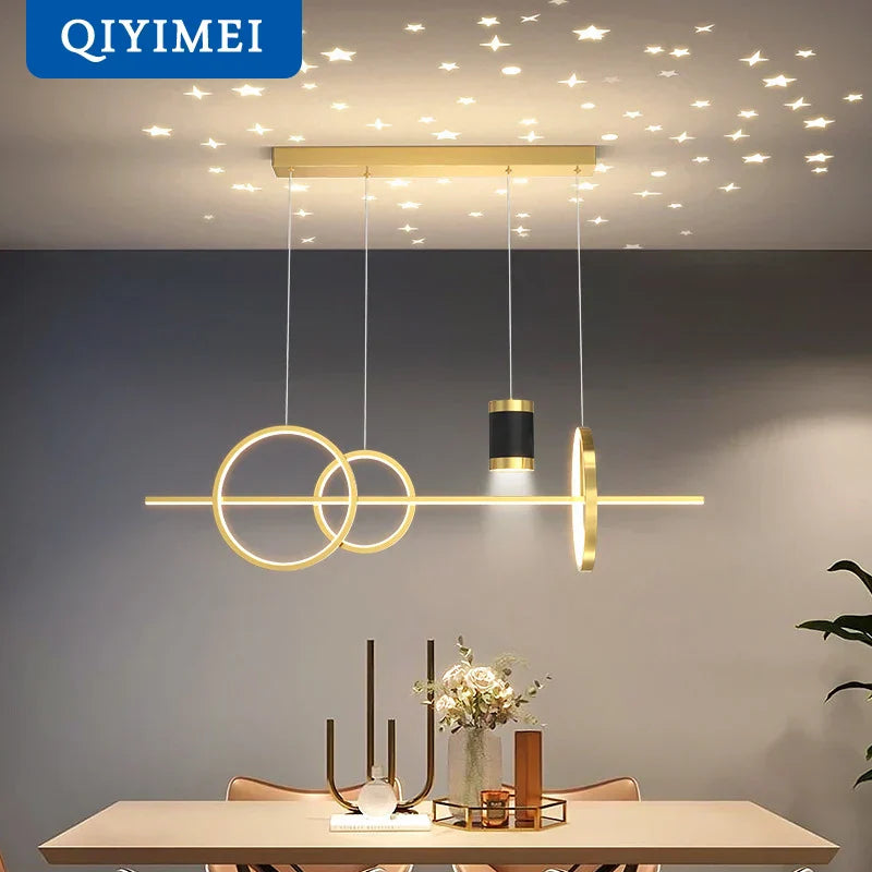 DecorBites™ Black Nordic Style LED Pendant Lights for Living Room Dining Room Lighting