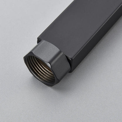 DecorBites™ Black Bathroom Shower Faucet Extension Tube - Round & Square 30/40cm General Interface