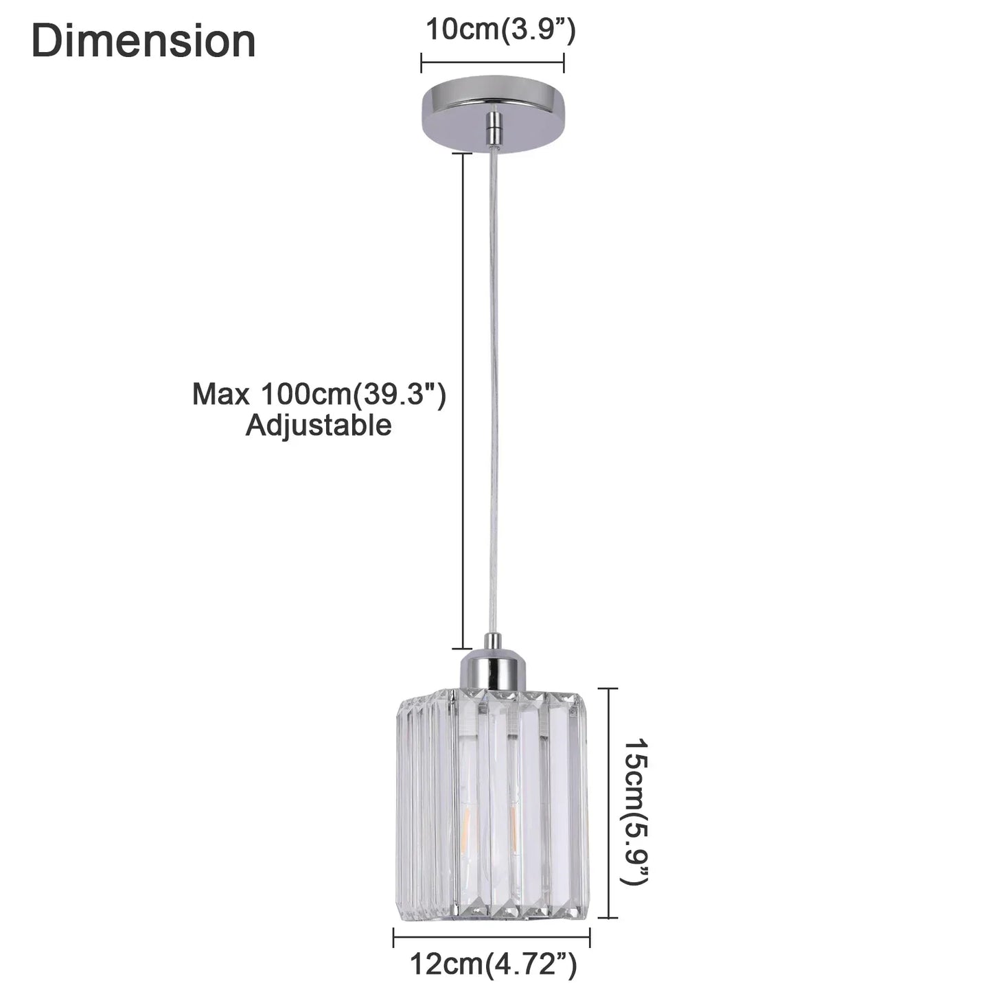 DecorBites™ Crystal Glass Ceiling Chandelier for Bright Home Hotel Decor