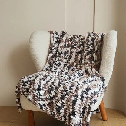 DecorBites™ Knitted Jacquard Blanket Throw 130x160cm 1400g