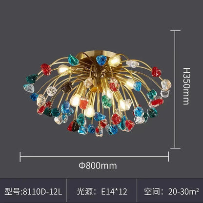 DecorBites™ Crystal Chandelier LED Lighting Fixture for Dining Room & Kitchen Island