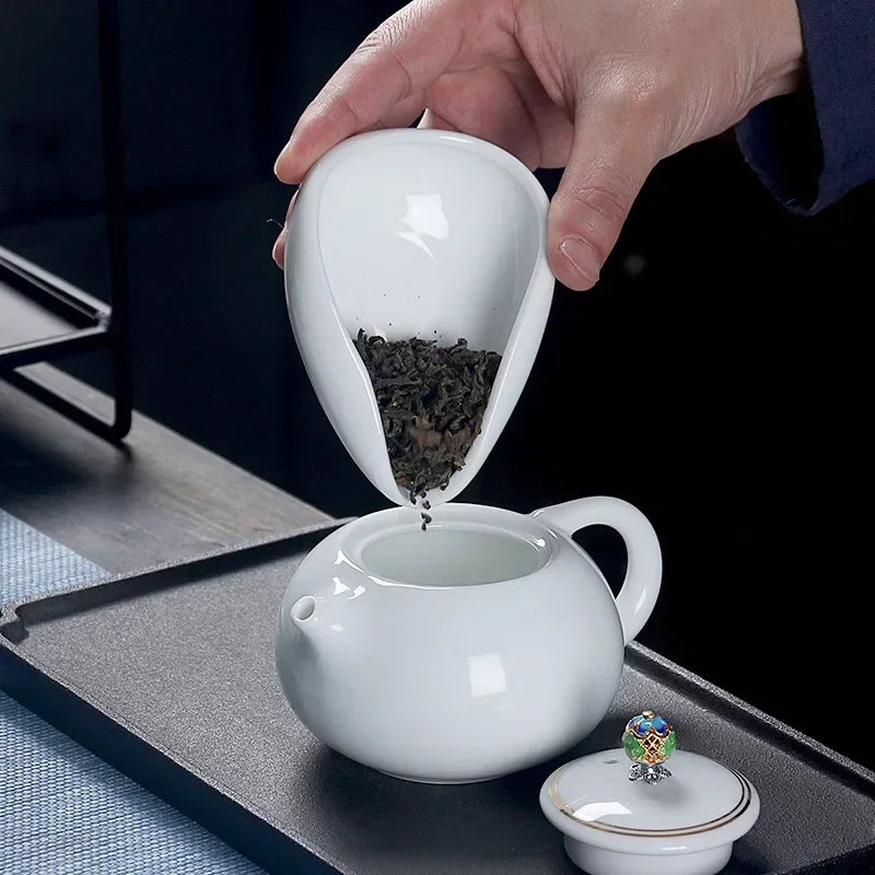 DecorBites™ Ceramic White Dose Trays & Tea Spoon Set