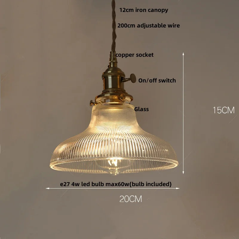 DecorBites™ Clear Glass LED Pendant Lights for Home Decor and Lighting