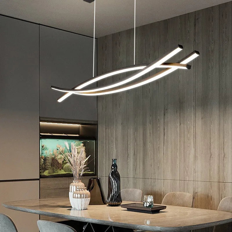 DecorBites™ Aluminum Suspension LED Chandelier for Kitchen Dining Table Island