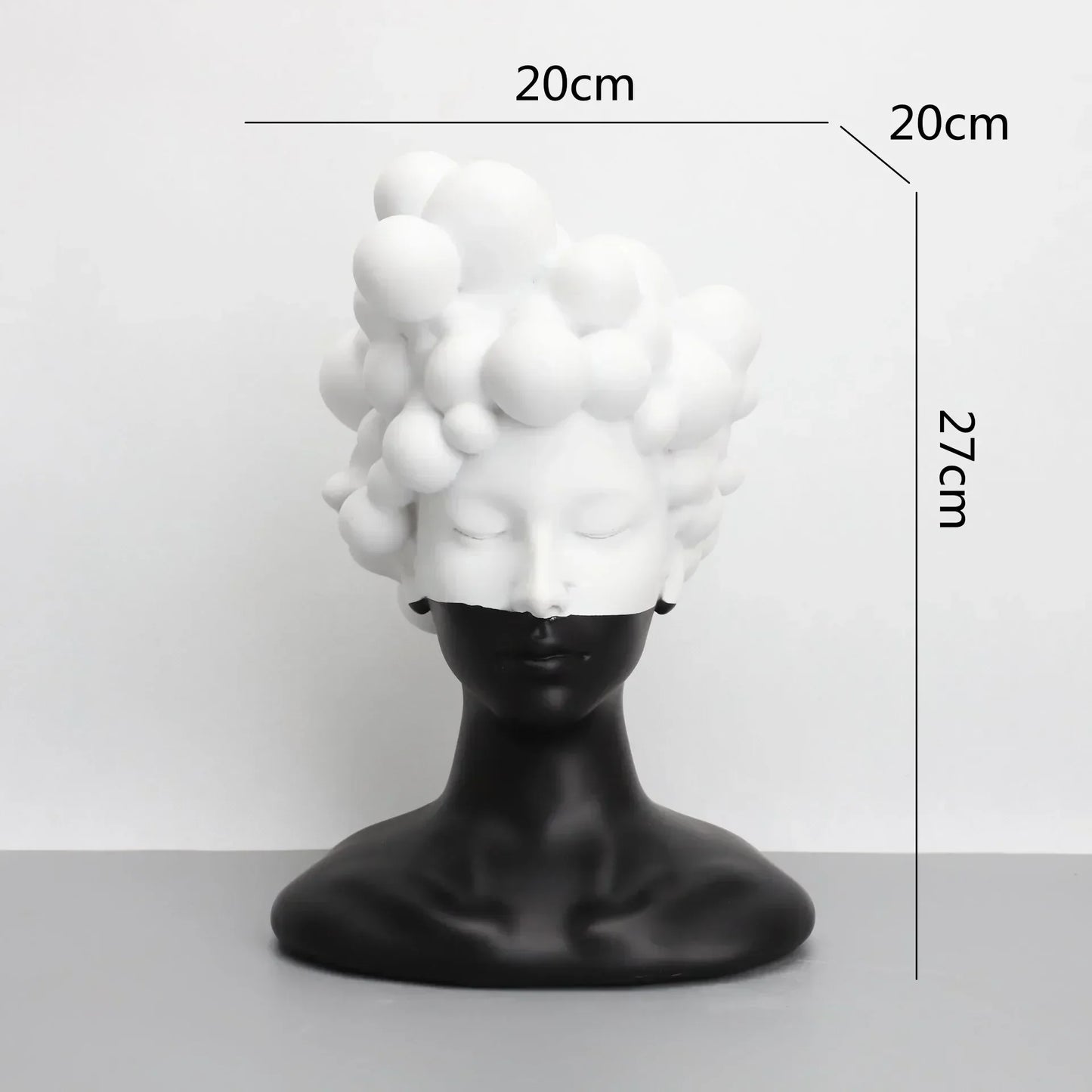 DecorBites™ Abstract Woman Figurine Resin Sculpture Home Decor Human Head Statue