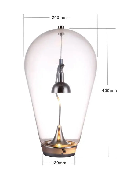 DecorBites™ Gravitational Chrome LED Table Lamp for Bedroom Study & Work