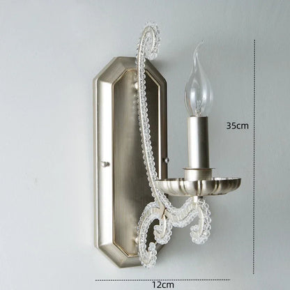 DecorBites™ Crystal LED Chandelier: French Living Room Retro E14 Pendant Light for Home Decor