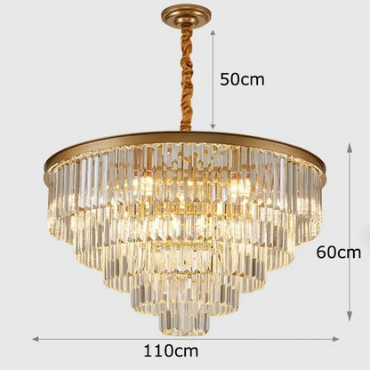 DecorBites™ Crystal Chandelier Stair Pendant Light Interior Lighting for Modern Home Decor