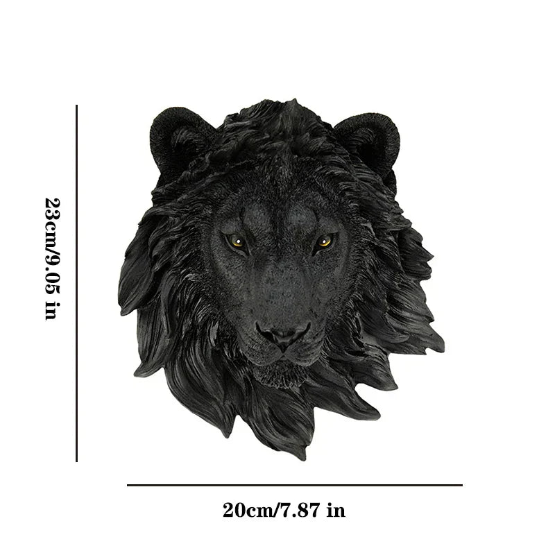 DecorBites™ Animal Head Wall Hanger: Decorative Resin Wildlife Hook Rack Statue