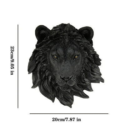 DecorBites™ Animal Head Wall Hanger: Decorative Resin Wildlife Hook Rack Statue