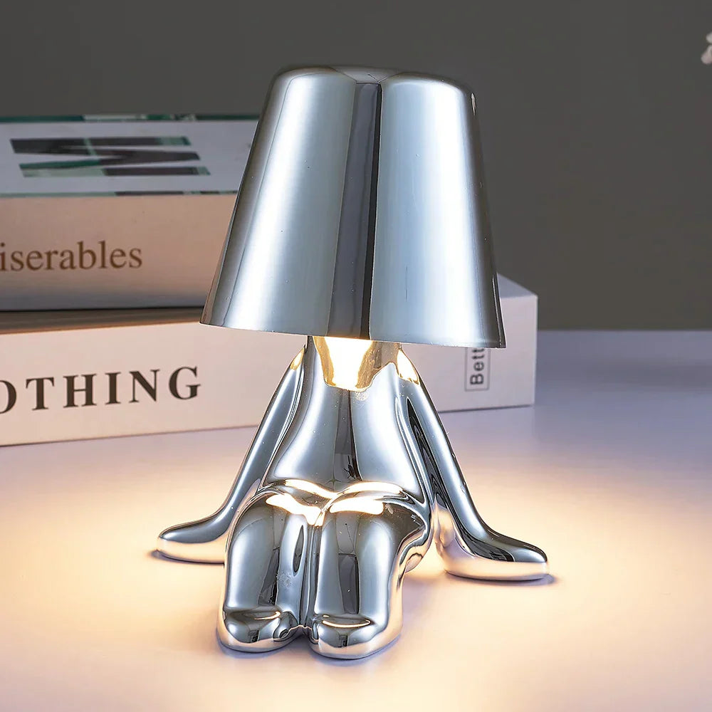 DecorBites™ Little Golden Man Table Lamp - Art Decor Night Light for Living Room and Children's Room