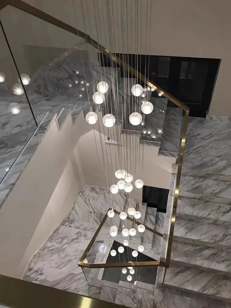 DecorBites™ Crystal Ball LED Chandelier for Modern Living Room & Bedroom décor