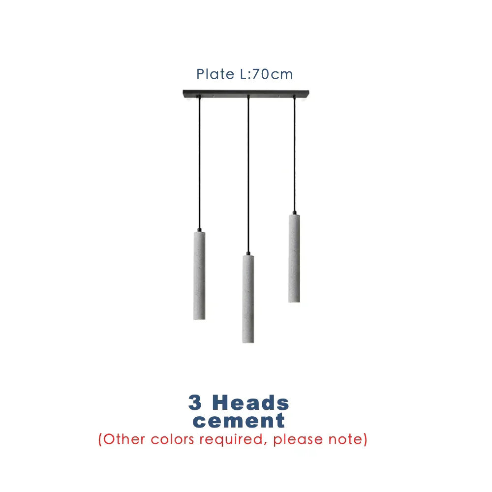 DecorBites™ Concrete Tube Pendant Light Chandelier