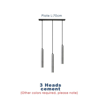 DecorBites™ Concrete Tube Pendant Light Chandelier