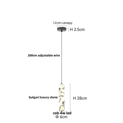 DecorBites™ LED Pendant Light Fixture Modern Luxury Stone Hanging Lamp