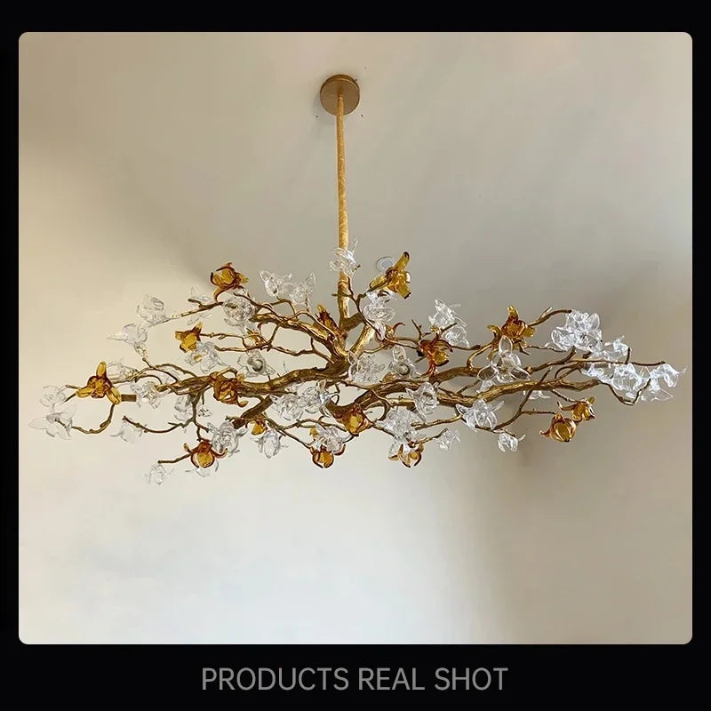 DecorBites™ Copper Branch Pendant Chandelier for Luxury Living Room & Restaurant