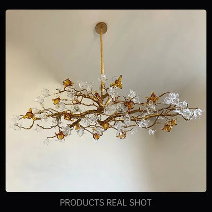 DecorBites™ Copper Branch Pendant Chandelier for Luxury Living Room & Restaurant