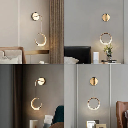 DecorBites™ LED Ring and Moon Lamps Set - Modern Acrylic+Alloy Lighting Collection