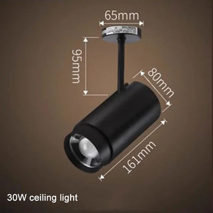 DecorBites™ Adjustable Focus Industrial Black Track Spotlights