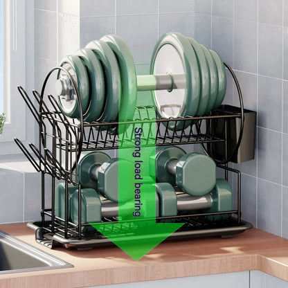 ™ Kitchen Organizer Rack with Drainboard for Dishes, Utensils, and Cups