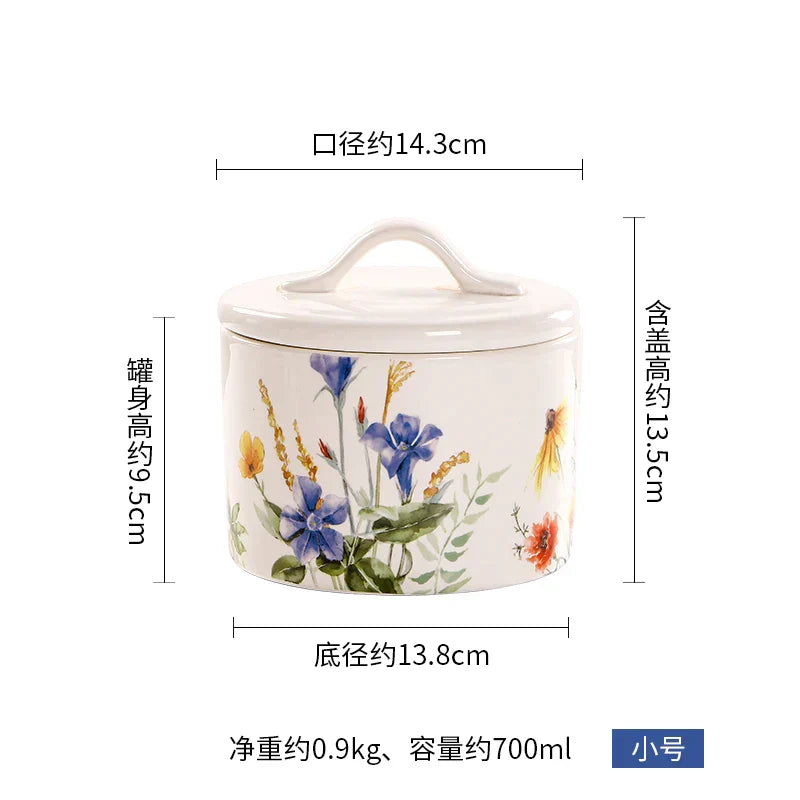 DecorBites™ Large Silicone Sealed Flower Storage Jar, Nut & Tea Caddy, Snack Can, Sugar & Spice Canister