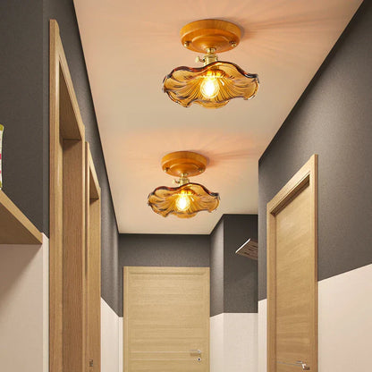 DecorBites™ Brass Glass Ceiling Lamp Modern LED Light Fixture - Elegant Home Decor