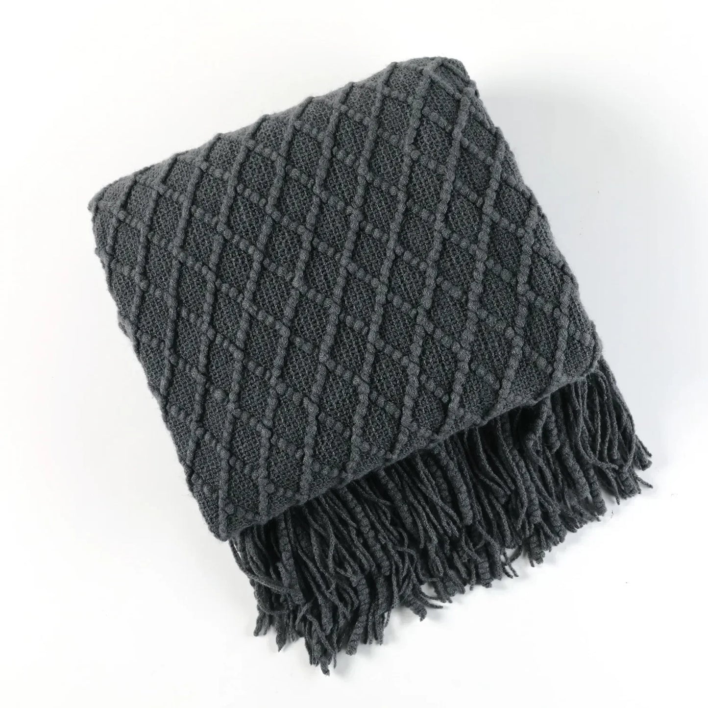 ™ Knitted Pineapple Grid Throw Blanket - Nordic Sofa Blanket for Home Decor