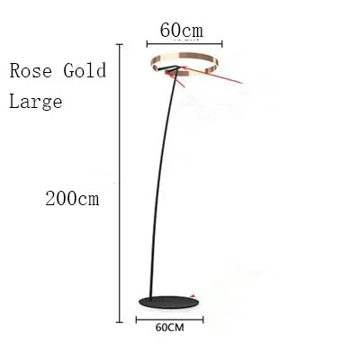 DecorBites™ Circular Luminescence LED Floor Lamp for Living Room Bedroom Hotel Decor