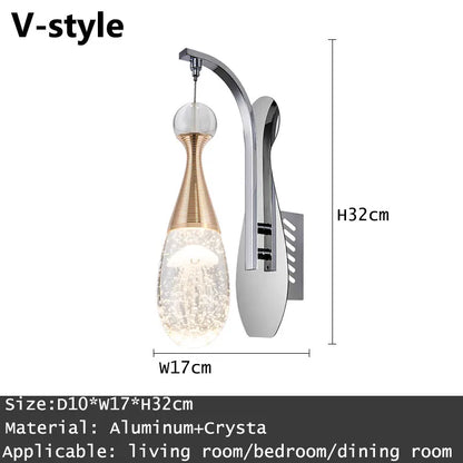 DecorBites™ Crystal LED Wall Sconce for Elegant Home Décor