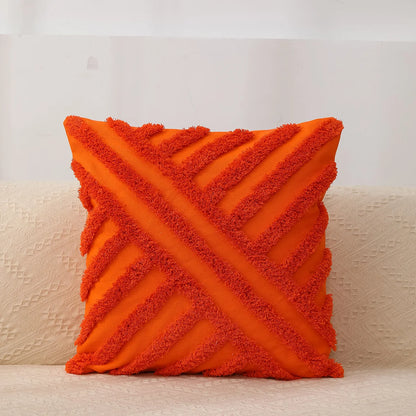 DecorBites™ Boho Geometric Tufted Tassel Cushion Cover 30x50/45x45cm