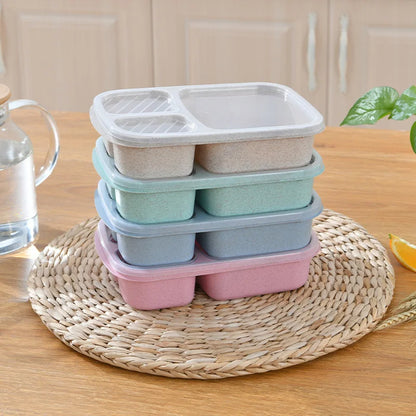 DecorBites™ Kids' Wheat Straw Bento Box Set with Lunch Bag