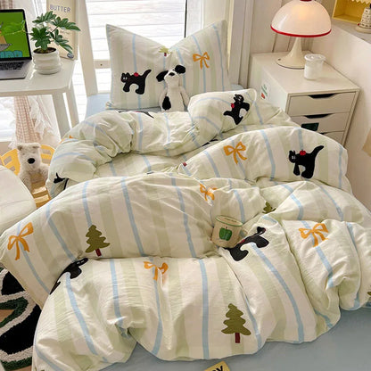 DecorBites™ Cartoon Style Cotton Printed Bedding Sets in Single/Double Size
