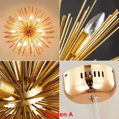 DecorBites™ Geometric Ball Chandelier: Modern LED Lighting for Living Room & Dining Room