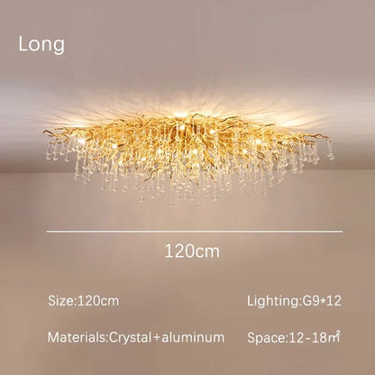 DecorBites™ Crystal Dendritic Chandelier: Modern Luxe for Living Room, Dining Room, Bedroom, Hotel Lobby