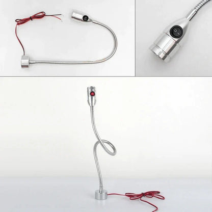 DecorBites™ LED Gooseneck Work Light 3W Industrial Hose Lamp with Switch