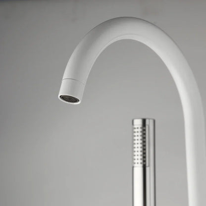 DecorBites™ Dual Handle Bathtub Faucet Set with Hand Shower, Floor Mounted Hot Cold Mixer