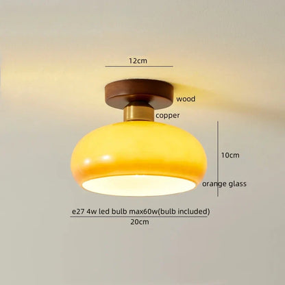 DecorBites™ LED Resin Copper Ceiling Light Fixture for Aisle Porch Living Room