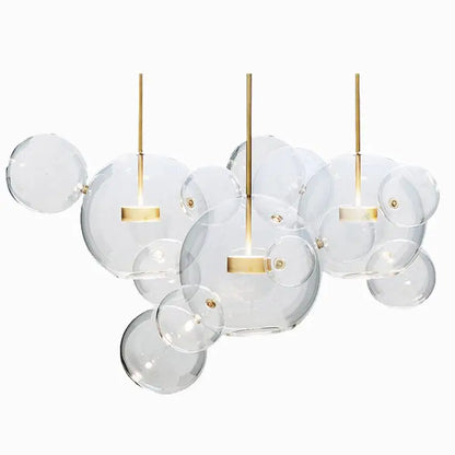 DecorBites™ Glass Bubble Ball LED Chandelier Mickey Light for Modern Indoor Spaces