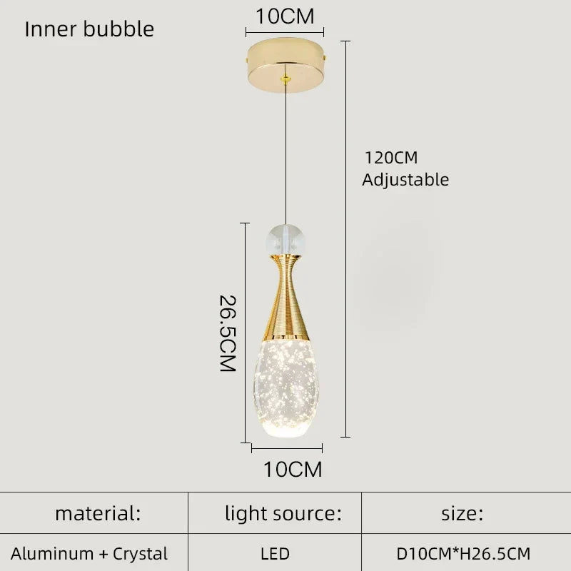 DecorBites™ Crystal LED Chandelier for Dining Room Decor & Kitchen Island Lighting