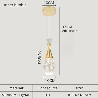 DecorBites™ Crystal LED Chandelier for Dining Room Decor & Kitchen Island Lighting