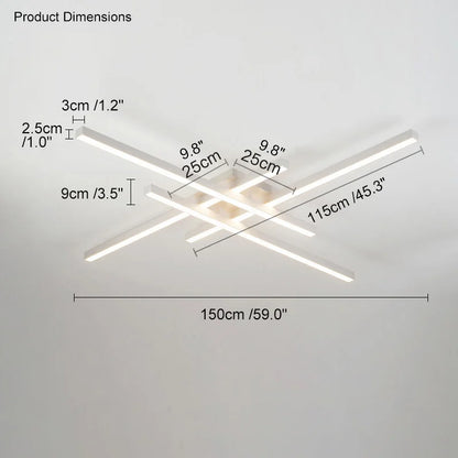 DecorBites™ Black Chandelier LED Ceiling Lamp for Master Bedroom Living Room Energy Saving Light